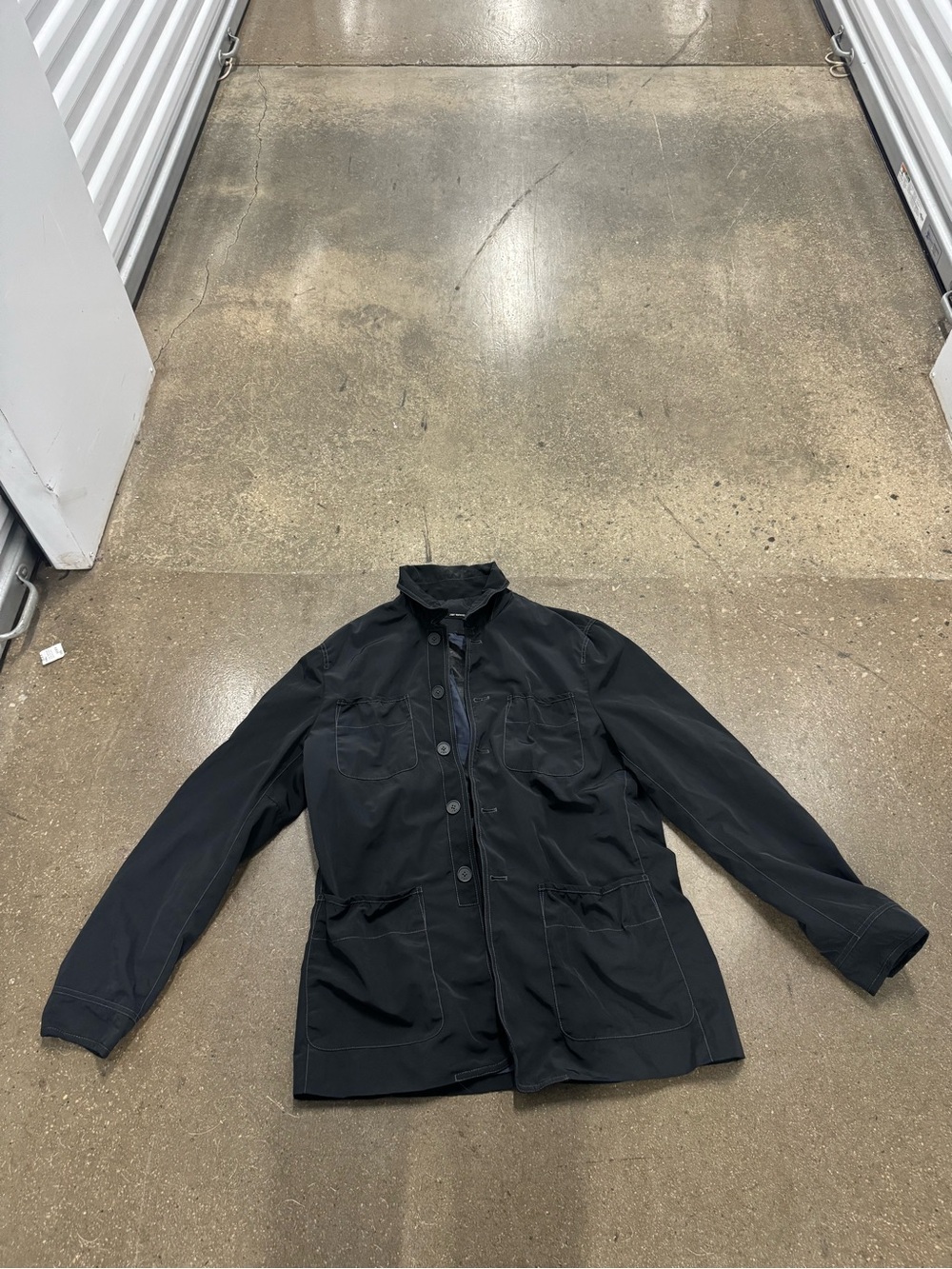 Men's Black Utility Field Jacket - Classic Workwear Style john varvatos sz m